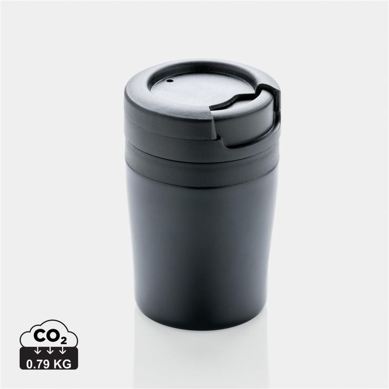 Termo kaffekopp med logo liten med håndtak